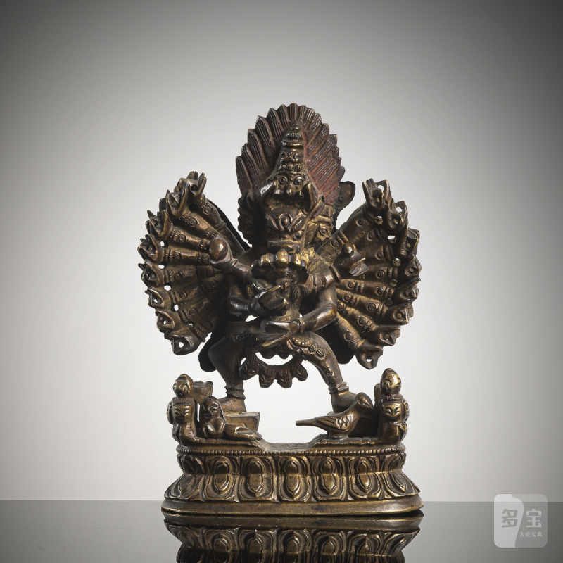 A BRONZE FIGURE OF YAMANTAKA
